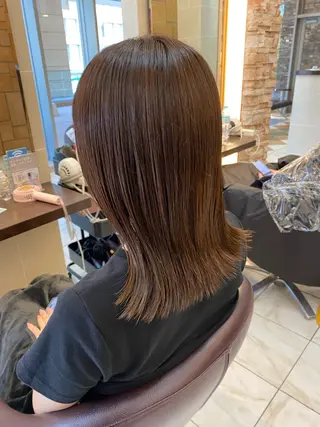 セミロング ⭐️透明感カラー/ パーマ⭐️宮野翔のヘアスタイル