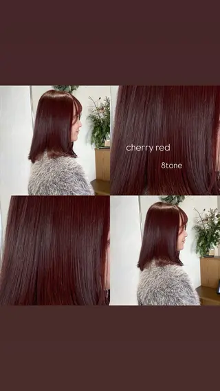 セミロング カラー 暖色カラー /ヘアアレンジ/花鈴のヘアスタイル