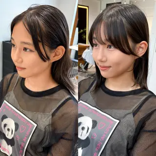 ミディアム 原宿/韓国レイヤー ボブ/顔周りYasuのヘアスタイル