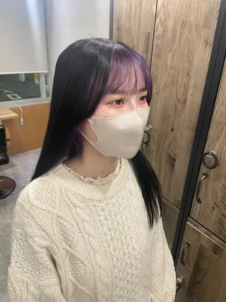 セミロング カラー yui/ layer cutのヘアスタイル