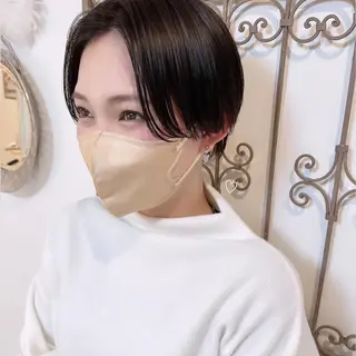 ショート カラー 🩶韓国艶髪🇰🇷 下本夕綺のヘアスタイル