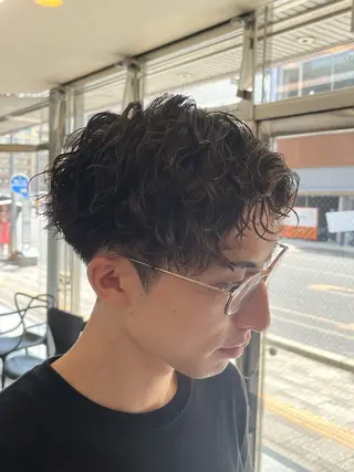 メンズ パーマ/京都駅 /メンズ/藤井 翔のヘアスタイル