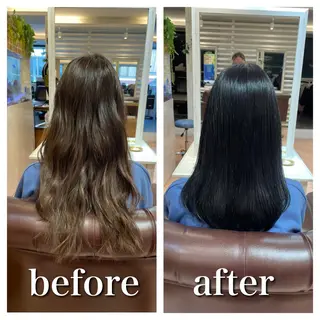 ミディアム カラー ミヤザキ タクトのヘアスタイル