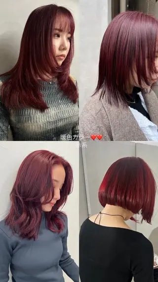 セミロング カラー anon Loemのヘアスタイル