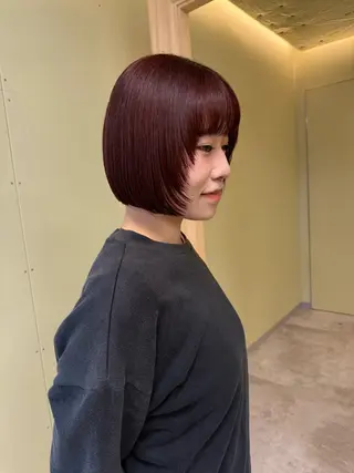 ショート カラー 伶風/デザインカット /ボブ/透明感カラーのヘアスタイル