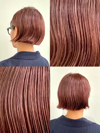 ショート 🎈ブリーチなし暖色 カラー/レッド/ゆいのヘアスタイル