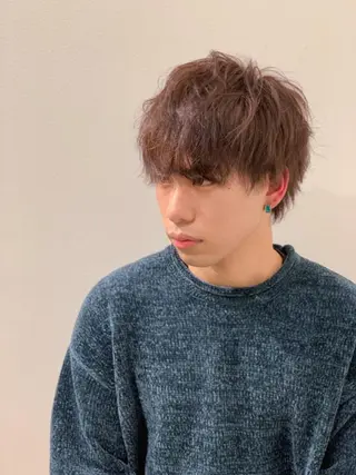 ショート カラー メンズ ✨ハイライトの達人 ボブ/ショート/雪下のヘアスタイル