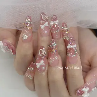 ネイル momo 長さだしのネイルデザイン