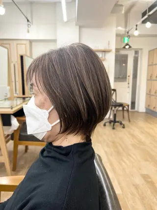 ショート パーマ/ハイライト 💙鶴岡 愛💙のヘアスタイル