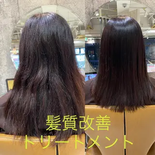 セミロング 縮毛矯正専門家 大桃史朗のヘアスタイル