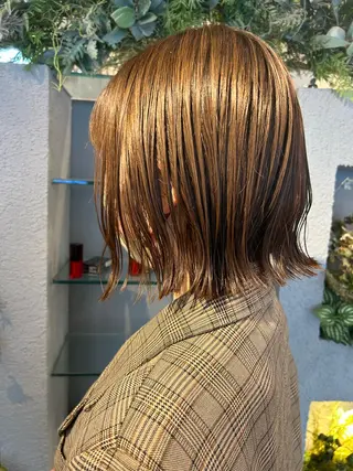 ミディアム カラー ブリーチ／ヘアセット 🪞🌙minamiのヘアスタイル