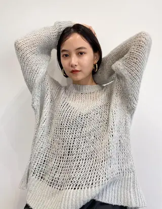 ミディアム カラー 艶髪ハイトーン× ボブ🥣アイネのヘアスタイル