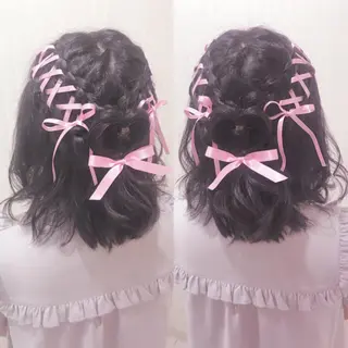 ミディアム ヘアアレンジ Aries🫧 missa𓂃🤍のヘアスタイル