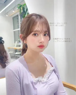 ロング ヘアアレンジ キッズ ミディアムヘア Chifumiのヘアスタイル