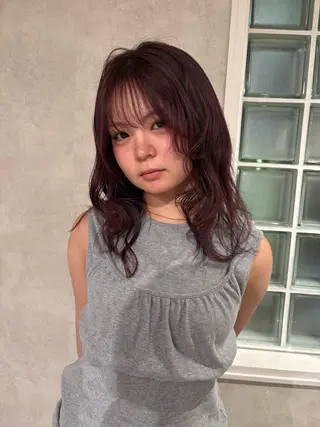 カラー mao 暖色 海外風カラー🌿❤️のヘアスタイル