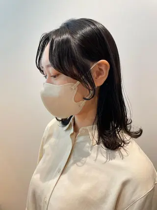 ミディアム カラー gotoday　shaire　saron所属・miu. ボブ/透け感カラーのヘアスタイル