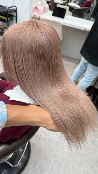 ミディアム カラー ケアブリーチ 韓国レイヤーKYONのヘアスタイル