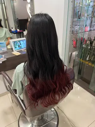 ロング ぷつっとボブ/ちゅる ピンク/mika☆のヘアスタイル