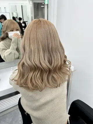 カラー 韓国うる艶ベージュ 🤎まなかのヘアスタイル