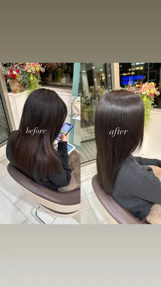 セミロング 透明感カラー／ 艶髪／たなべだい🦖のヘアスタイル