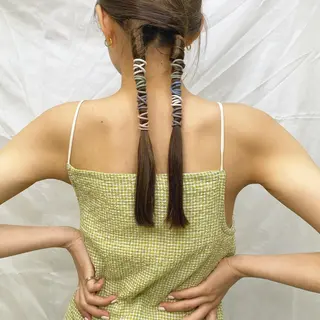 セミロング カラー ヘアアレンジ マツエク・マツパ Noah's　Ark所属・透明感カラー🫧ヘア セット🫧松本菜月の眉毛・アイブロウイメージ