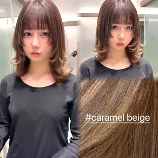 ミディアム カラー MiU所属・髪質改善ストレート ✖️ブリーチゆたかのヘアスタイル