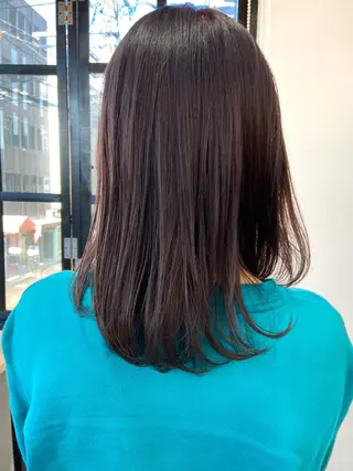 セミロング カラー ヘアアレンジ 田中 あやなのヘアスタイル