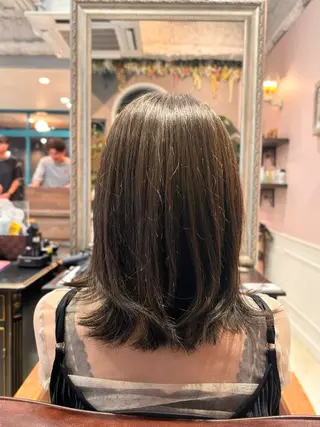 カラー 🌱なゆみ🌱透明感 /ナチュラル/高宮のヘアスタイル