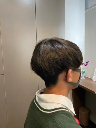 ショート パーマ メンズ 藤森 達也のヘアスタイル