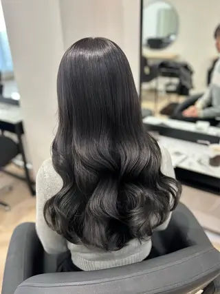 ロング カラー 𝒎𝒐𝒆🩰 名駅/ヘアメ/暖色♡のヘアスタイル