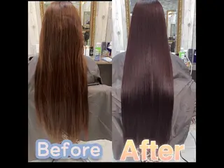 ロング ハイトーンArphy 安蒜佑太のヘアスタイル