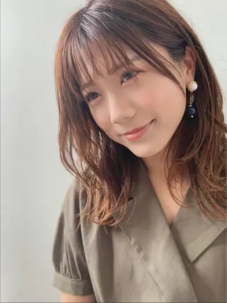 ミディアム 片山美穂 心斎橋・北堀江のヘアスタイル