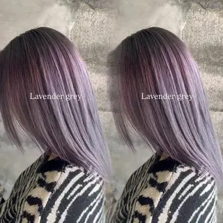 セミロング カラー ハイトーンカラー/エ クステ/デザインのヘアスタイル