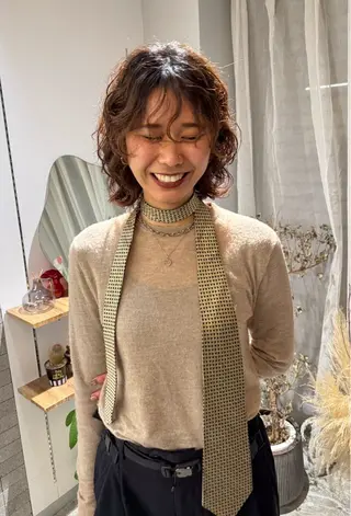 カラー まえだ にちかのヘアスタイル