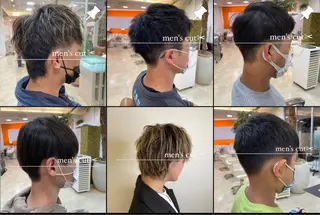 ショート メンズ キッズ 大宮｜メンズカット ダブルカラー｜パーマのヘアスタイル