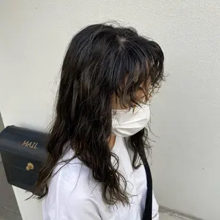 パーマ 松本 玲菜のヘアスタイル