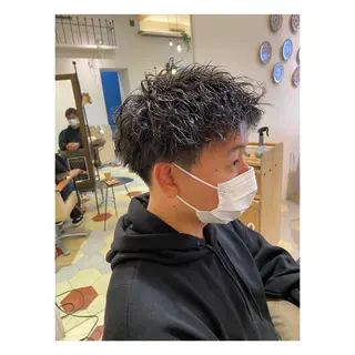 ショート パーマ メンズ 菊池大一 溝の口パーマのヘアスタイル