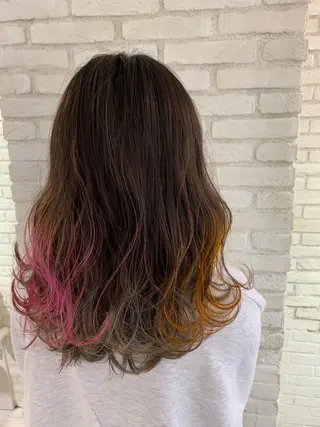 ロング カラー パーマ ヘアアレンジ マツエク・マツパ レイヤー＆カラー 人気美容師倉崎涼のヘアスタイル