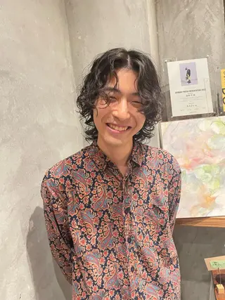 パーマ メンズ LEAPS adore都島店所属・みゆう 都島/透明感のヘアスタイル