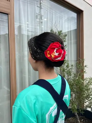 ロング ヘアアレンジ 永井 夢彩のヘアスタイル