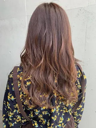 ロング カラー 顔周り/暗髪カラー /アベ マホのヘアスタイル