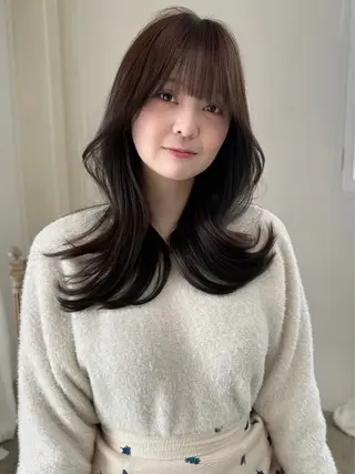 ロング 🚨メンズ曲がる 縮毛矯正りおん🚨のヘアスタイル