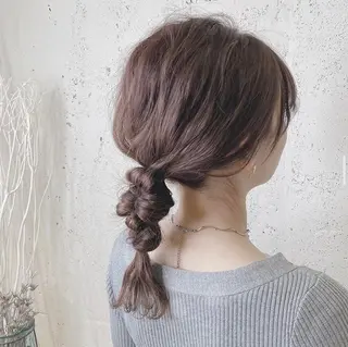 ヘアアレンジ 🦋ミルクティーベー ジュ🦋mayukiのヘアスタイル
