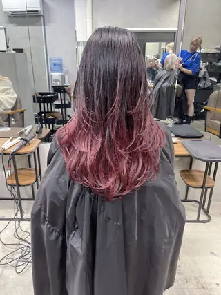 セミロング カラー AiM 大名のヘアスタイル