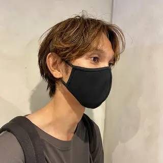 ショート メンズ Aust hair Stella新宿所属・Yuki☺︎パーマ レイヤーカットウルフのヘアスタイル