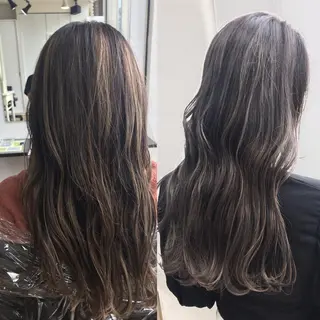 ロング ハイトーン髪質改善 家中貴典のヘアスタイル