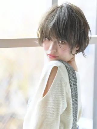 ショート カラー パーマ マーブル東京 三軒茶屋 美容室のヘアスタイル