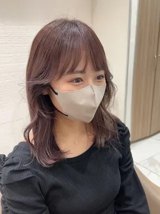 セミロング カラー 顔周り🇰🇷韓国 レイヤー/いづみ💞のヘアスタイル