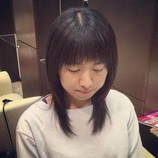 ショート ミディアム セミロング ロング カラー パーマ ヘアアレンジ メンズ キッズ ネイル まつエク Leyシェアサロン所属・Ken ドライカット ✂️水素ケアのヘアスタイル