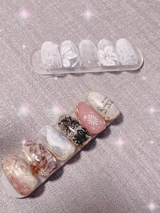 カラー ネイル ecru エクリュのネイルデザイン